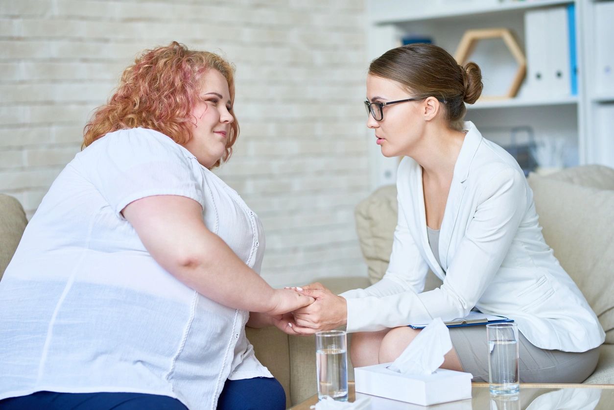 two people speaking